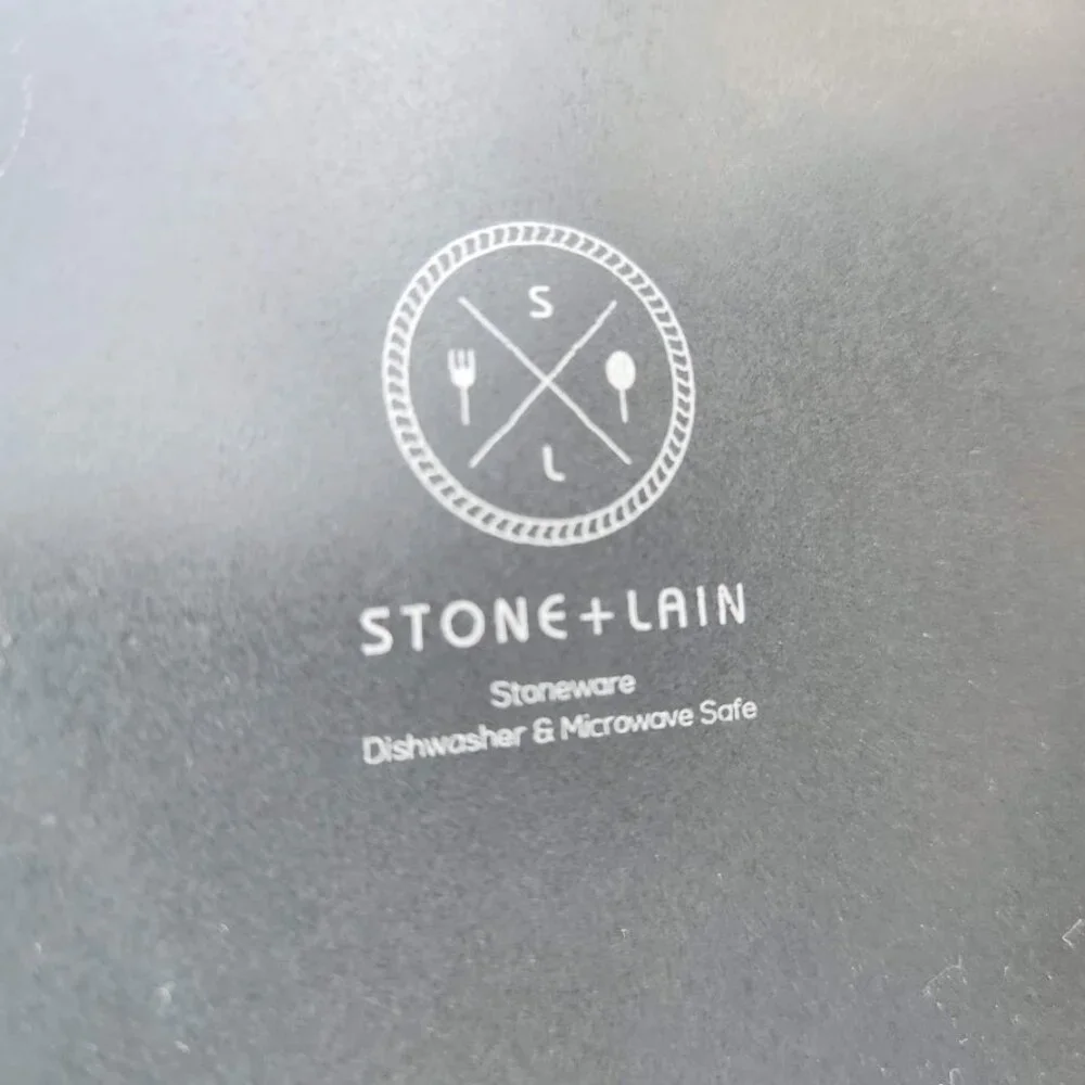 NEW 2X Stone Lain Stoneware Round Dinner Plate Dinnerware Gray Replacement Matte